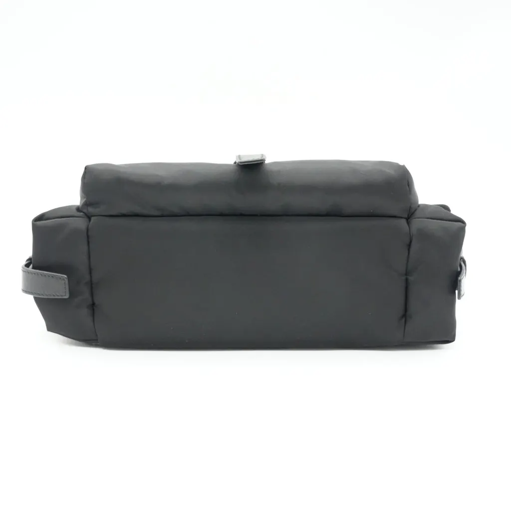 Prada Explore Medium Re-Nylon Shoulder Black Polyamide Good - Inside View