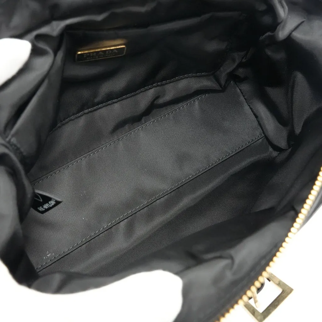 Prada Explore Medium Re-Nylon Shoulder Black Polyamide Good - Model View