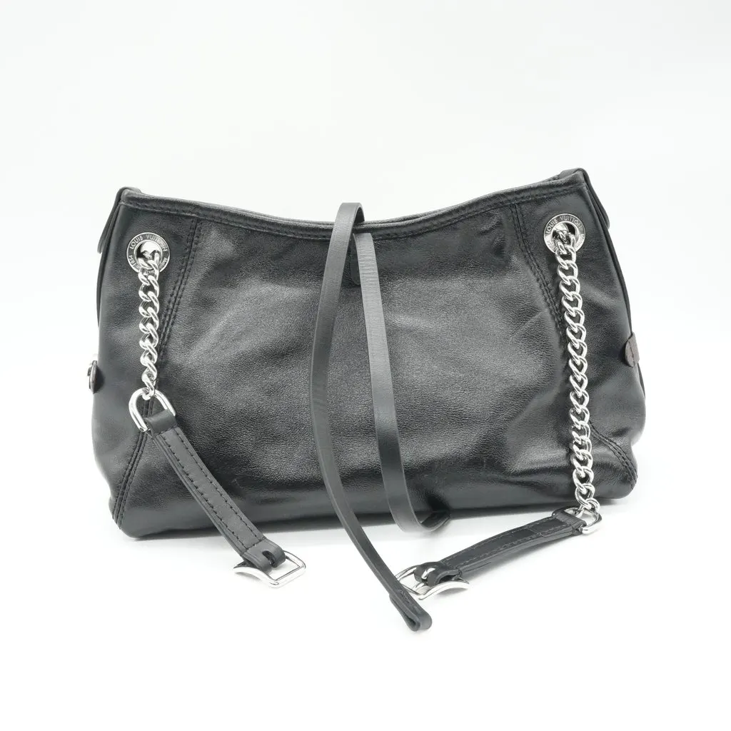 Louis Vuitton Carry All Vibe BB LV Vibe Black Black Leather Fair - Back View