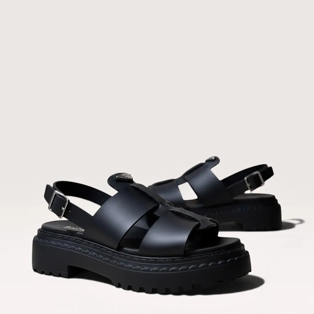Prada Monolith Black Rubber Never worn, with tag - Model View