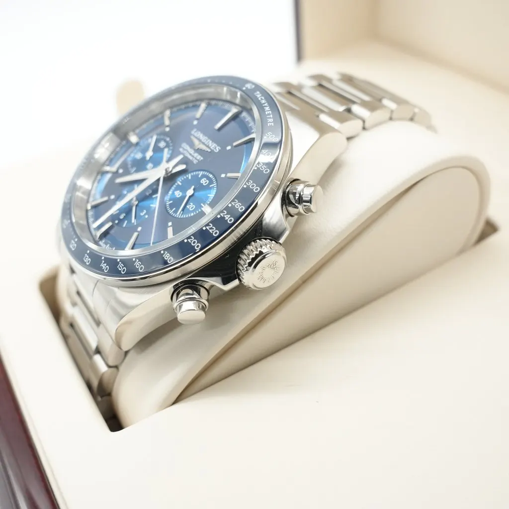Longines Conquest Chronograph 42mm L3.835.4.92.6 Blue Good - Back View