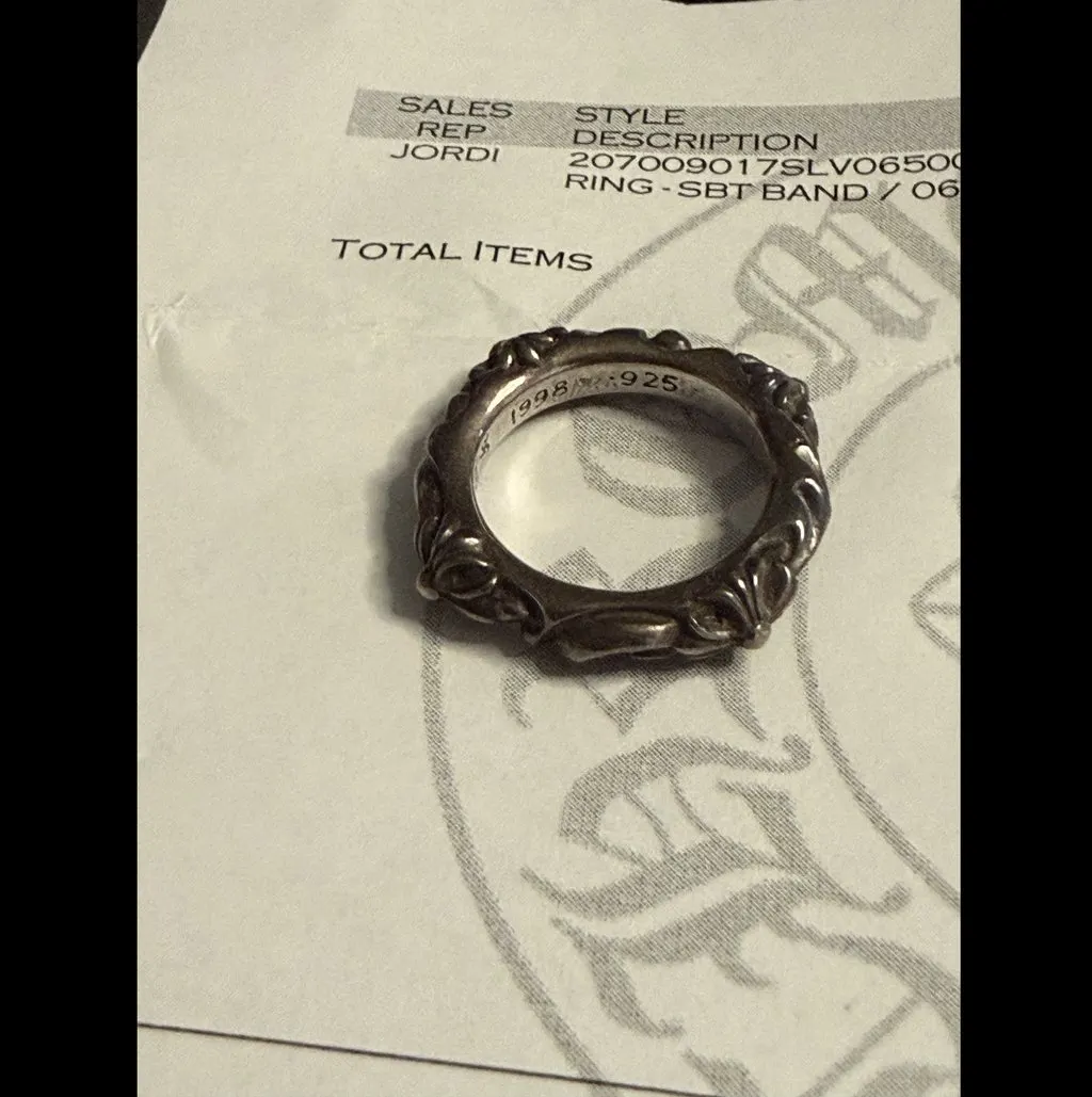Chrome Hearts Silver Cross Ring Silver Silver Very good - Box View