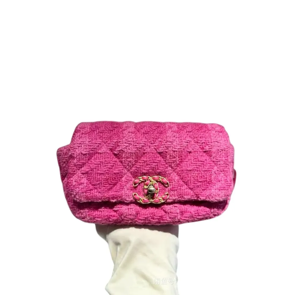 Chanel chanel 19 tweed Pink Tweed Very good - Inside View