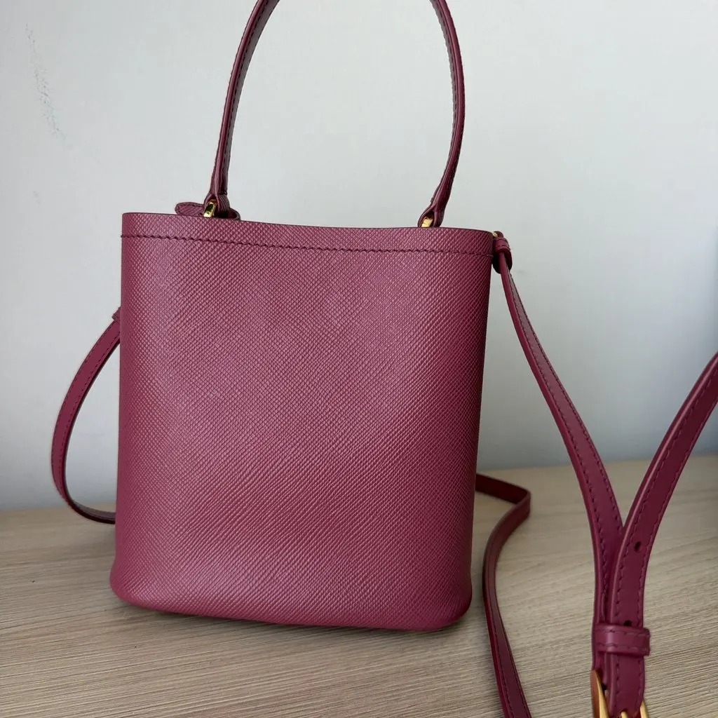 Prada Prada Panier Mini Bag Pink Leather Never worn - Back View
