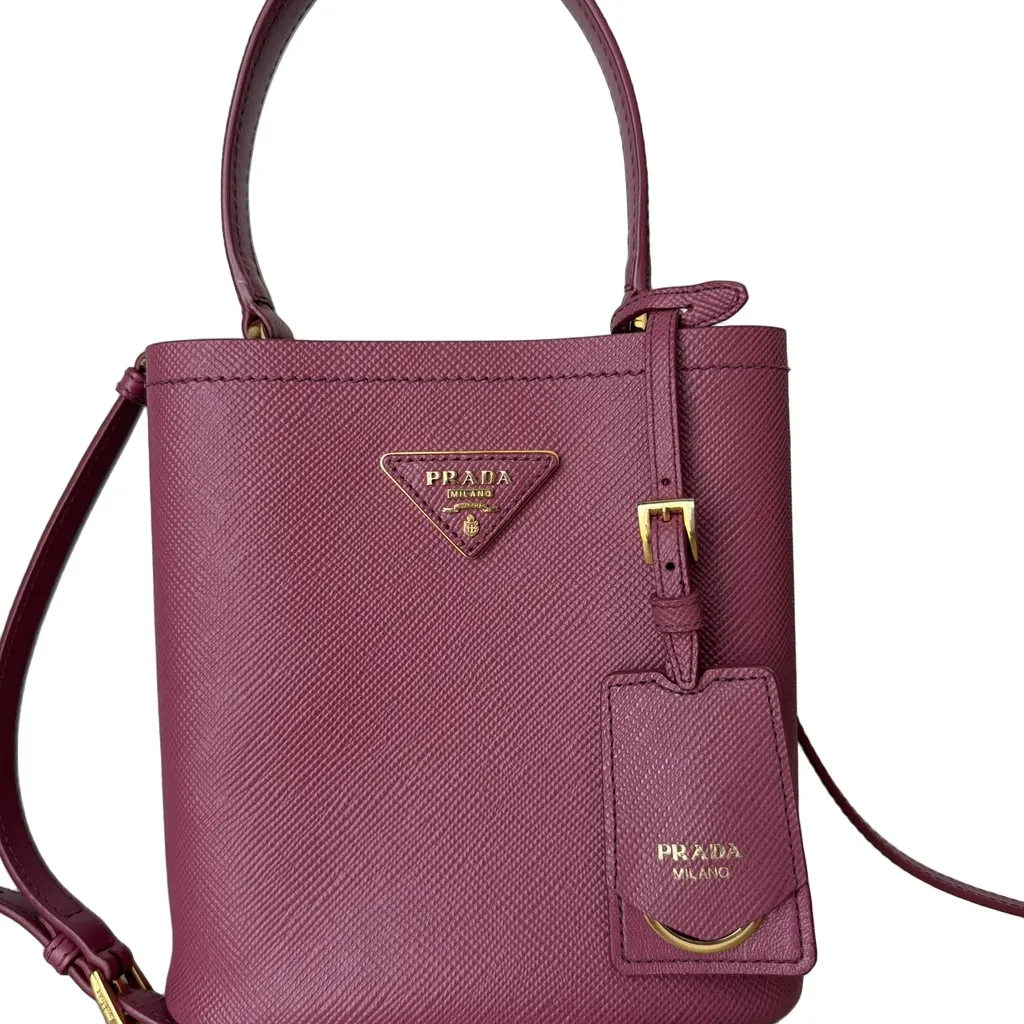 Prada Prada Panier Mini Bag Pink Leather Never worn - Front View
