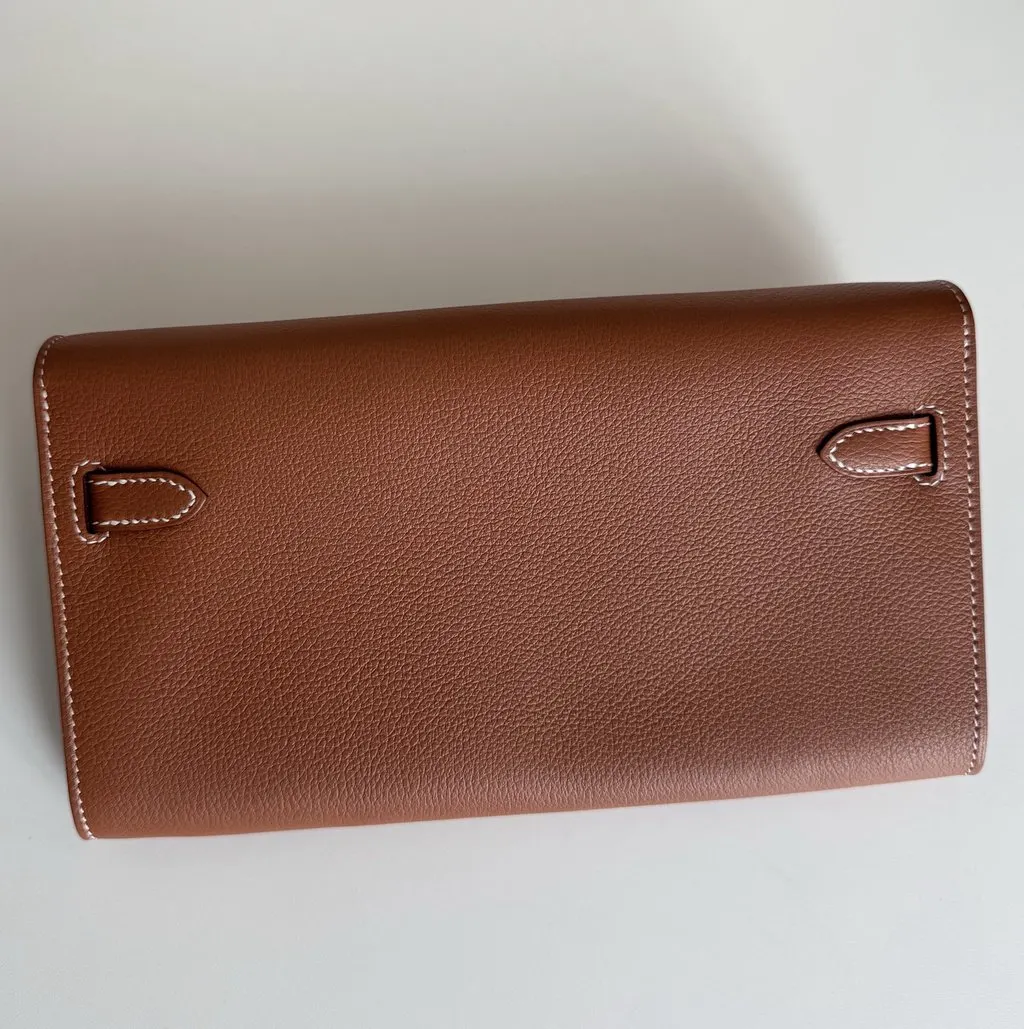 Hermès Kelly to go Brown Leather Never worn, with tag - Back View