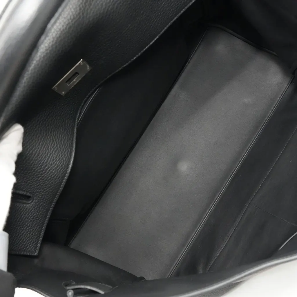 Hermès Kelly Sac 50 Noir Taurillon Clemence Stamp:W(2024) Black Leather Good - Model View