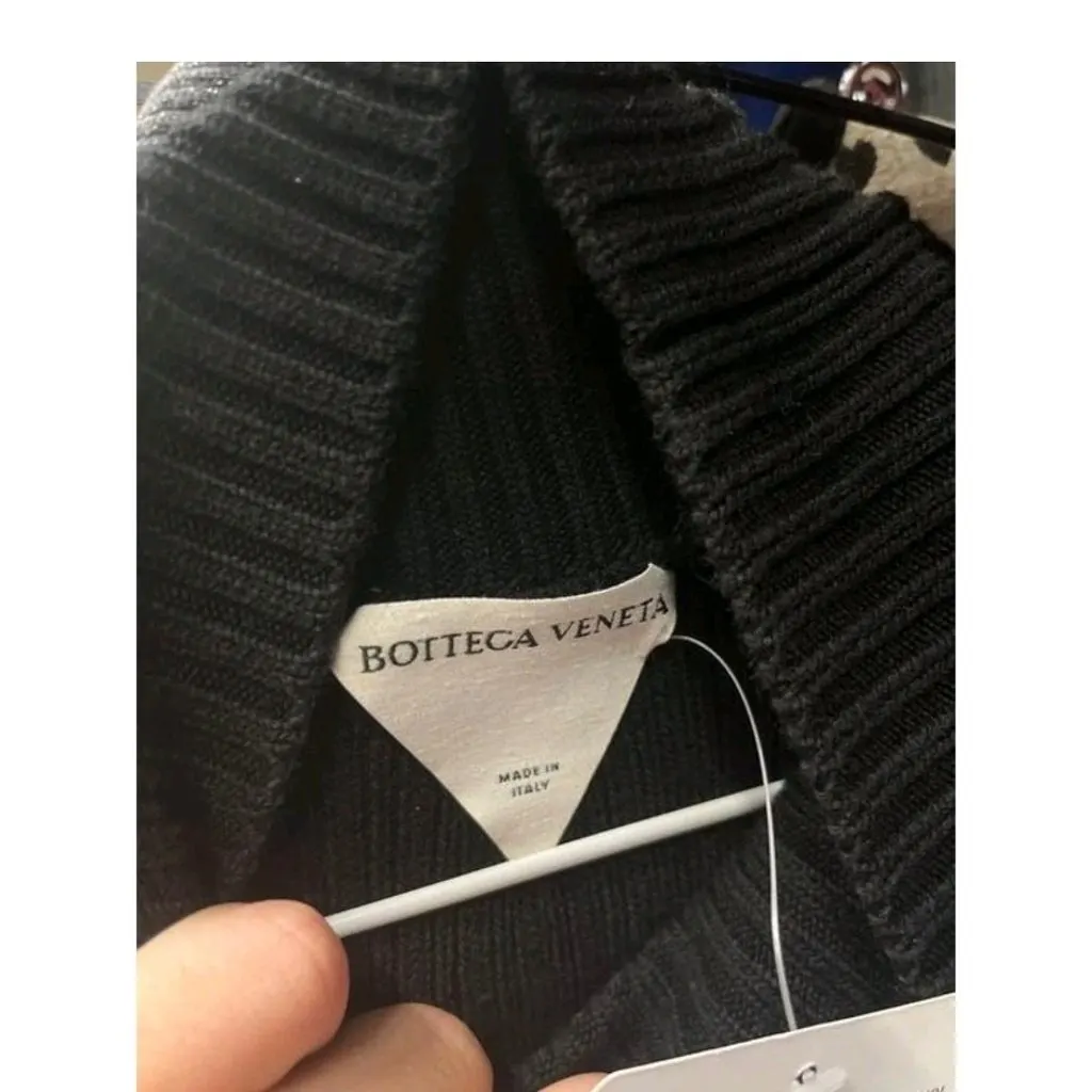 Bottega Veneta Bottega Veneta Asymmetric Black Dress, Size L Black Wool Very good - Inside View