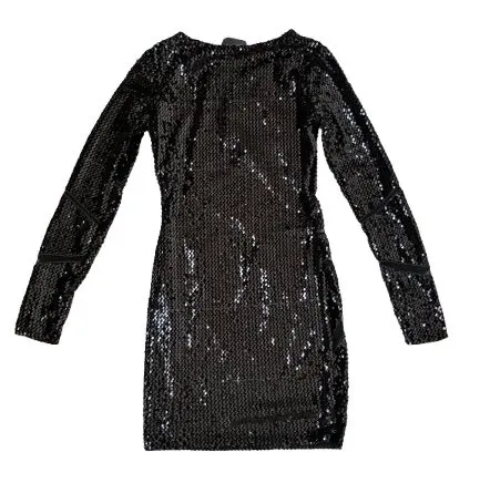 Philipp Plein Philipp Plein Long-Sleeve Mini Dress Black Polyester Very good - Back View