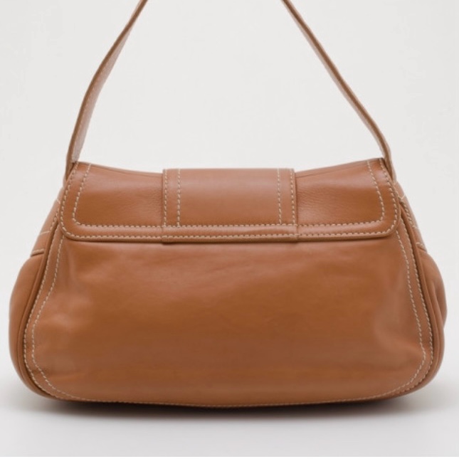 Celine Tan Leather Shoulder Bag - 2