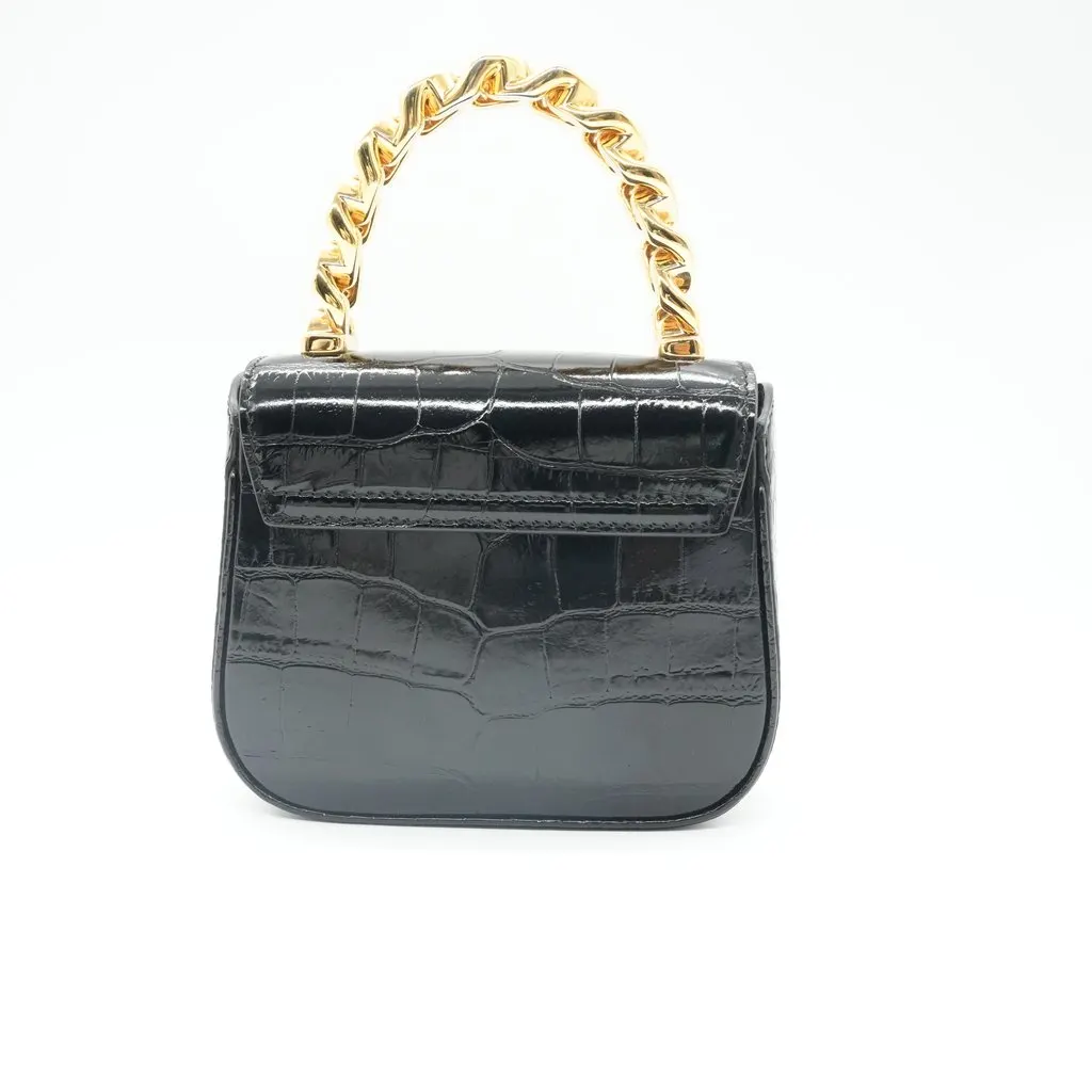 Versace La Medusa Mini Black Black Leather Very good - Back View