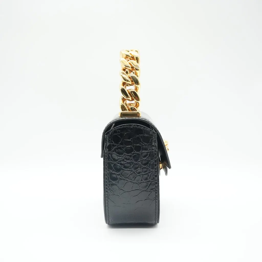 Versace La Medusa Mini Black Black Leather Very good - Box View