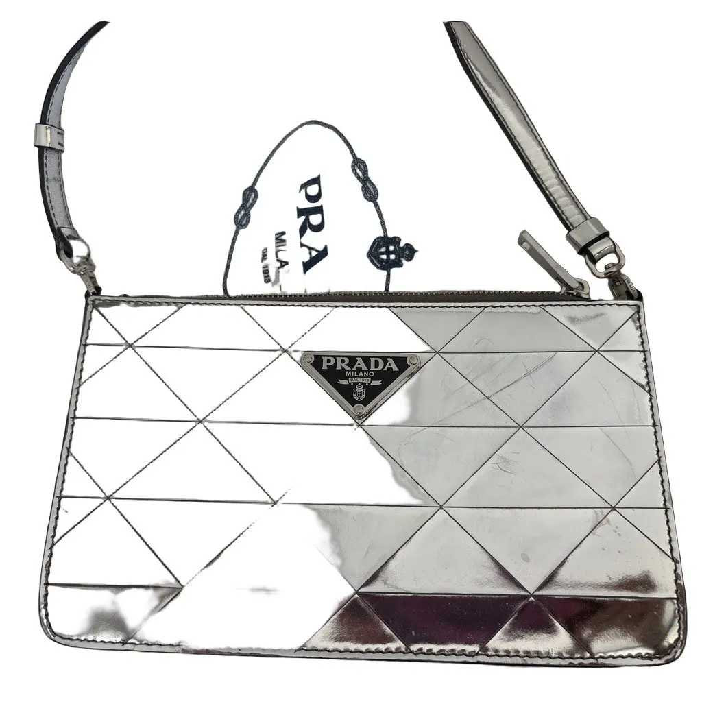 Prada Prada Sacca Agento Metallic Leather Good - Front View