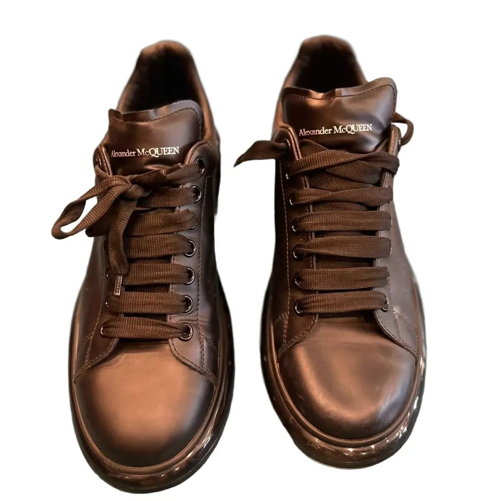 Alexander McQueen Sneakers Anthracite Leather Very good - Front View