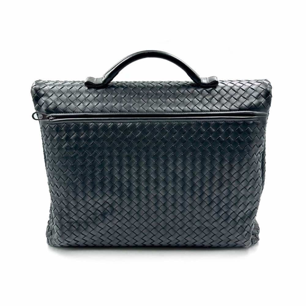 Bottega Veneta Intrecciato Leather Briefcase - Back view