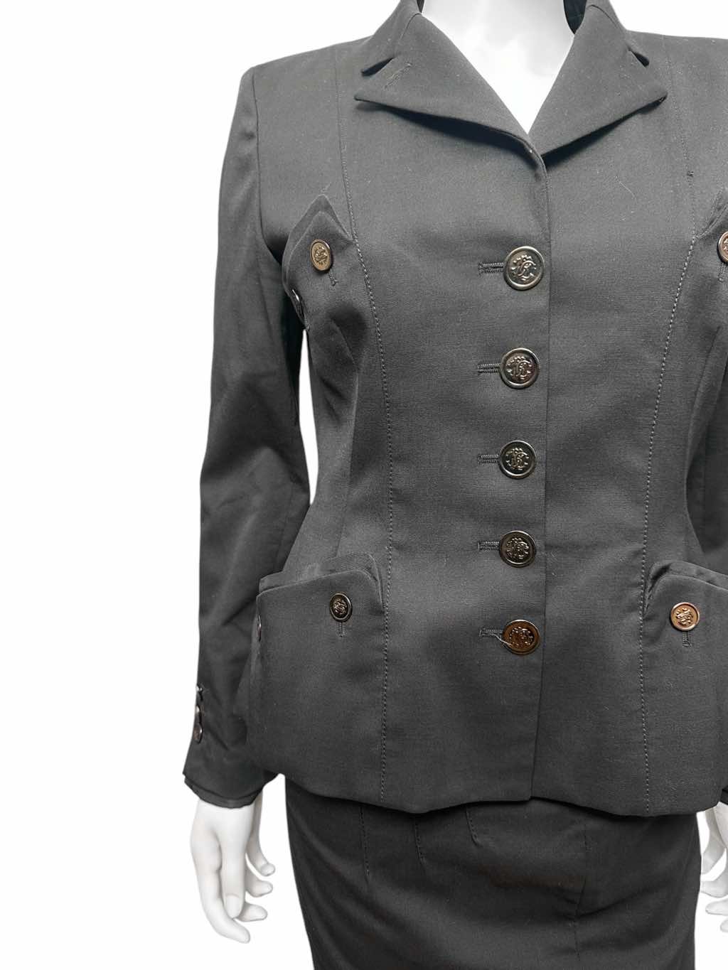 Roberto Cavalli Buttoned Pockets Black Tailleur - Detail 1