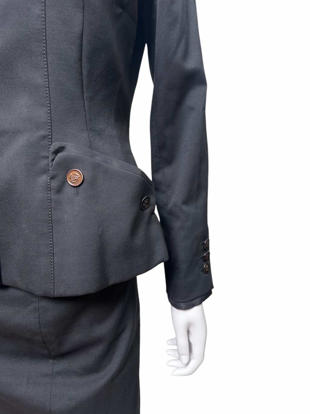 Roberto Cavalli Buttoned Pockets Black Tailleur - Image 10
