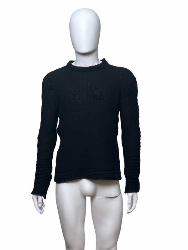 Roberto Cavalli Python Sleeve Wool Black Sweater