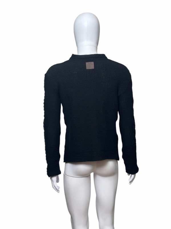 Roberto Cavalli Python Sleeve Wool Black Sweater - 4