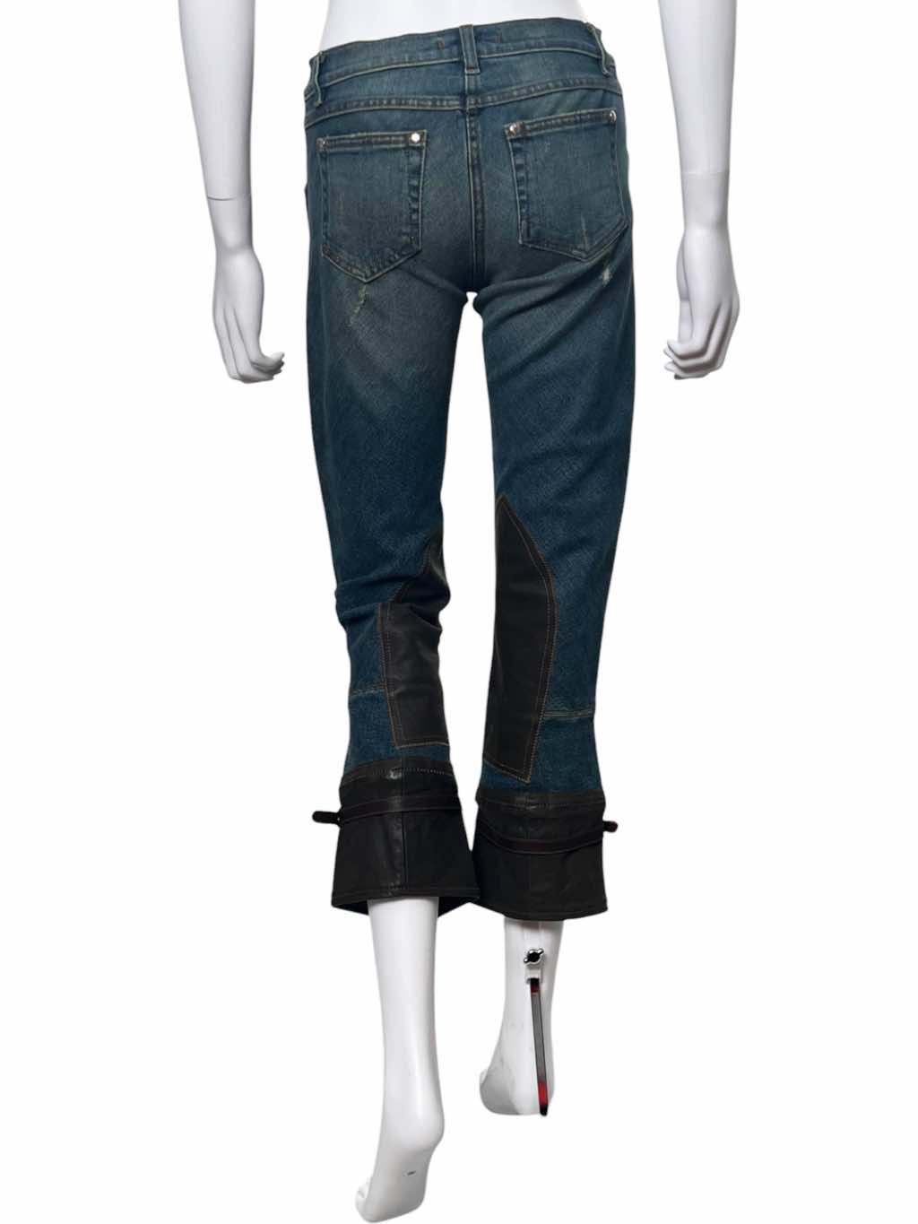 Roberto Cavalli Bondage Leather Patched Jeans - Image 6