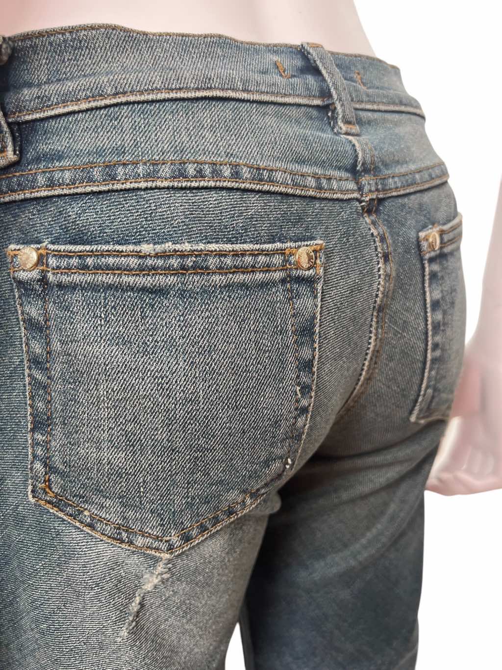 Roberto Cavalli Bondage Leather Patched Jeans - Image 15