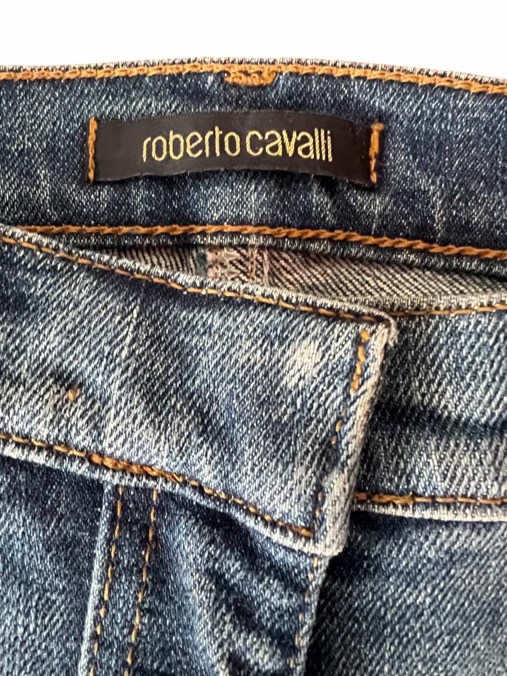 Roberto Cavalli Bondage Leather Patched Jeans - Image 18