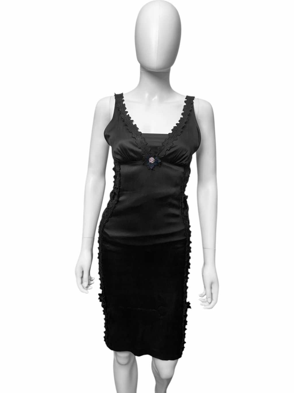 Roberto Cavalli Silk Black Dress