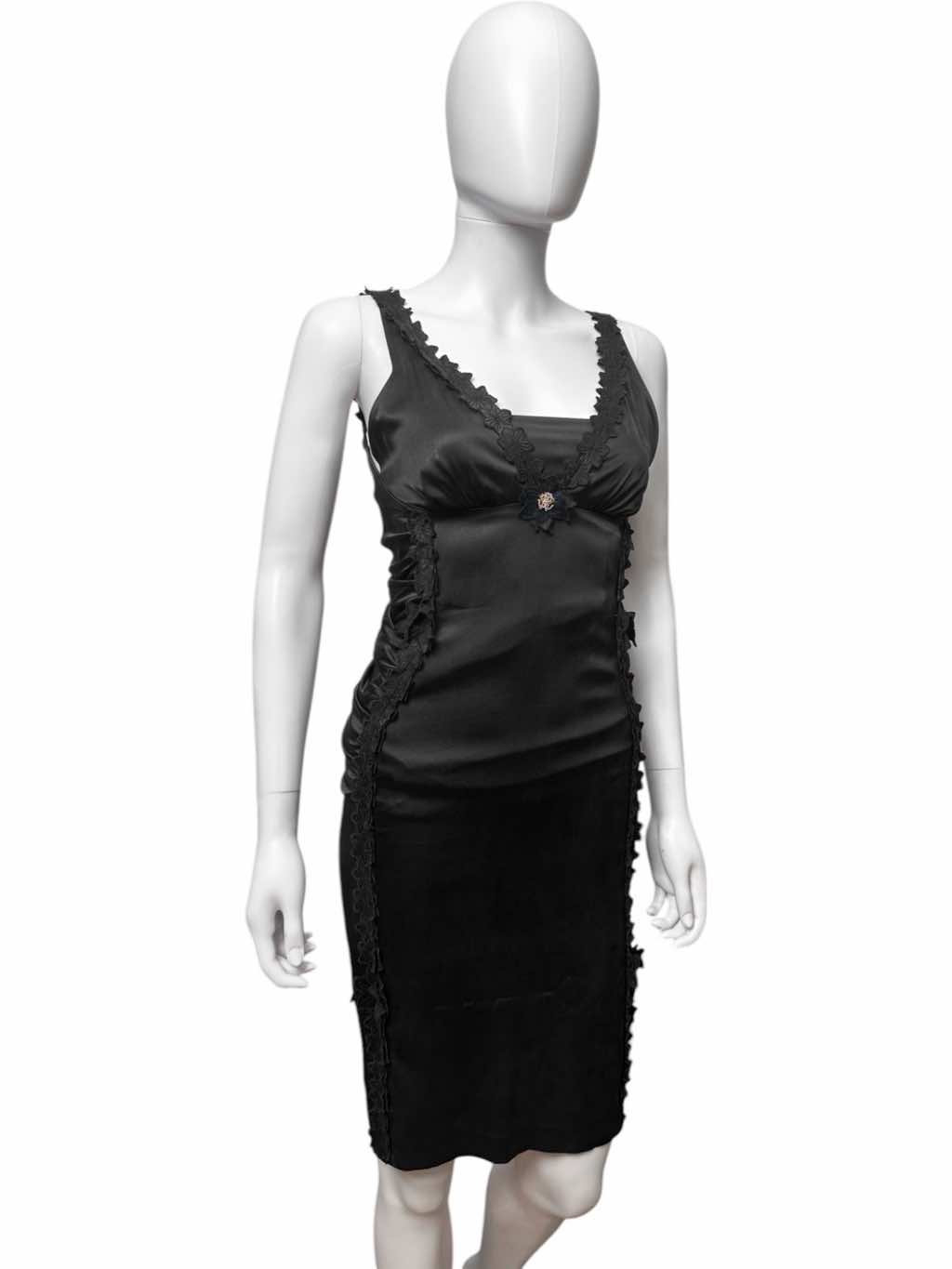 Roberto Cavalli Silk Black Dress - Back view