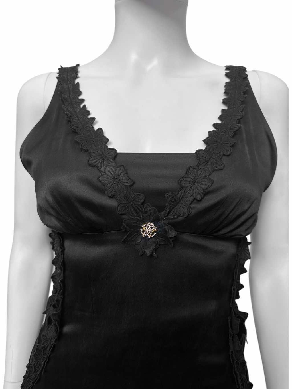 Roberto Cavalli Silk Black Dress - Detail 1