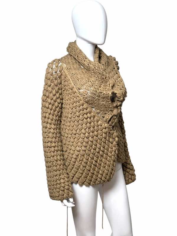 Roberto Cavalli Knitted Brown Wool Cardigan - Image 6