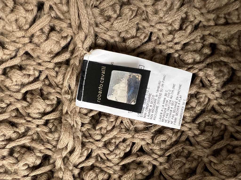 Roberto Cavalli Knitted Brown Wool Cardigan - Detail 2