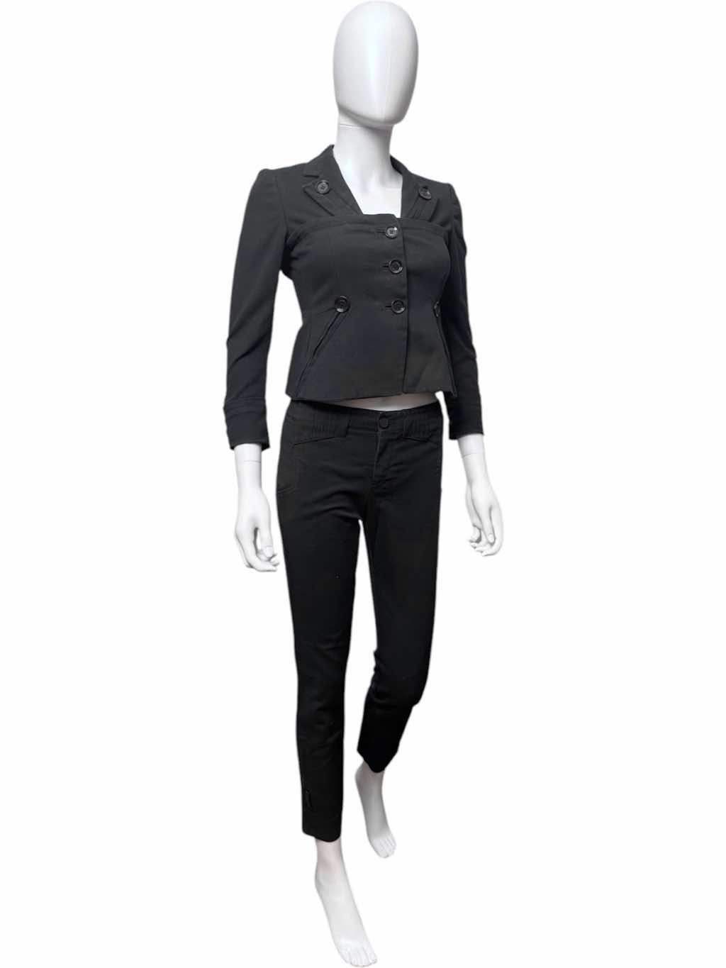 Gucci Layered Button Black Suit