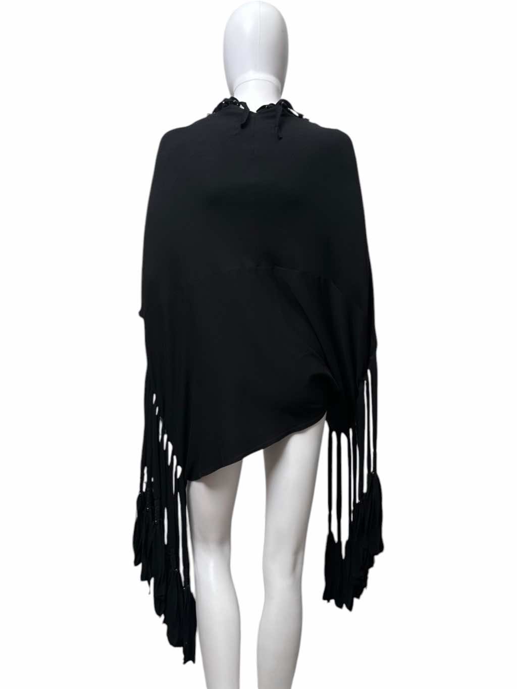 Junya Watanabe Black Fringe Cape - Image 6