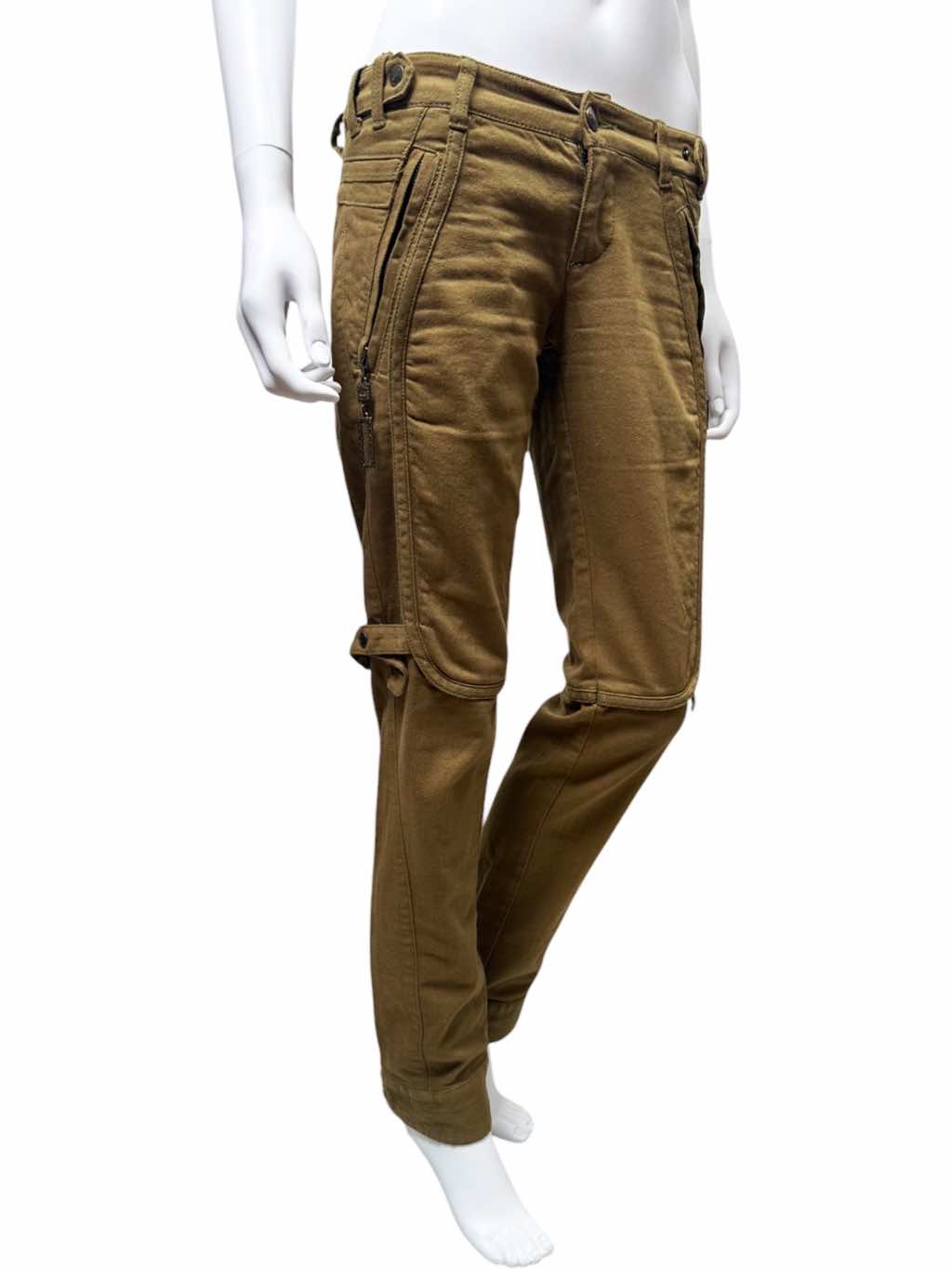 Roberto Cavalli Brown Zipped Pants