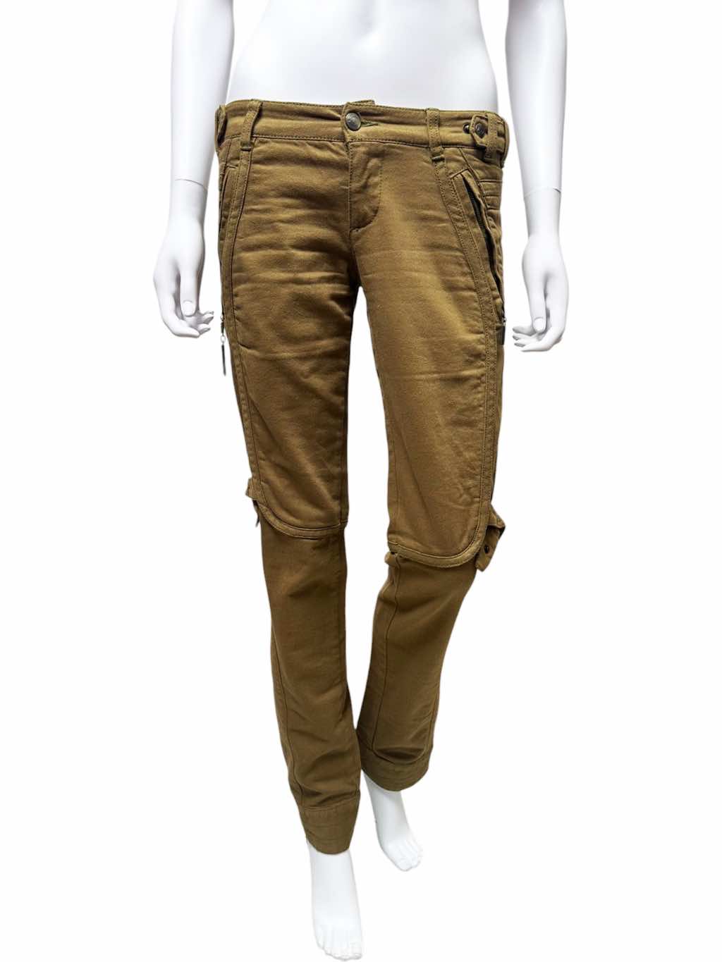 Roberto Cavalli Brown Zipped Pants - Back view