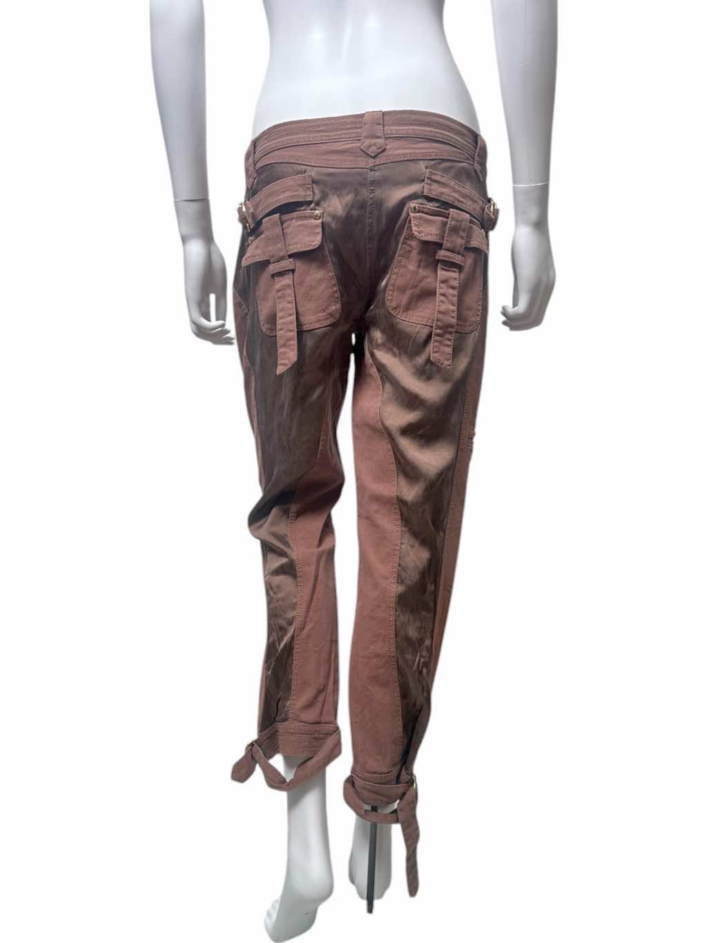 Roberto Cavalli Bondage Burgundy Pants - Image 6