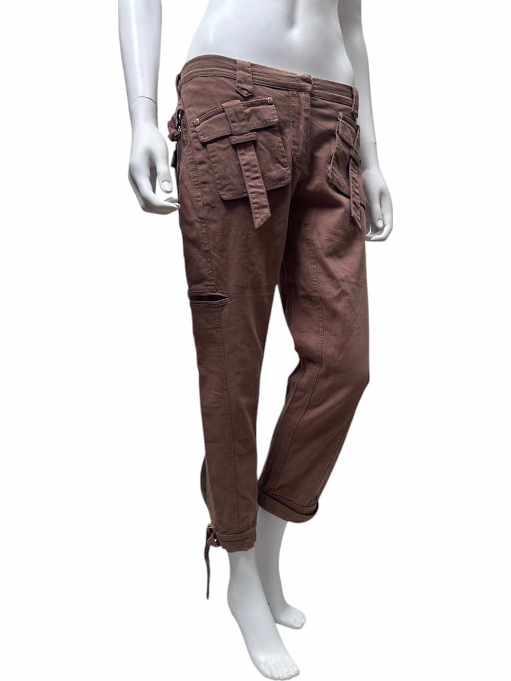 Roberto Cavalli Bondage Burgundy Pants - 4