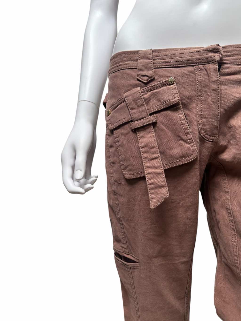 Roberto Cavalli Bondage Burgundy Pants - Detail 1