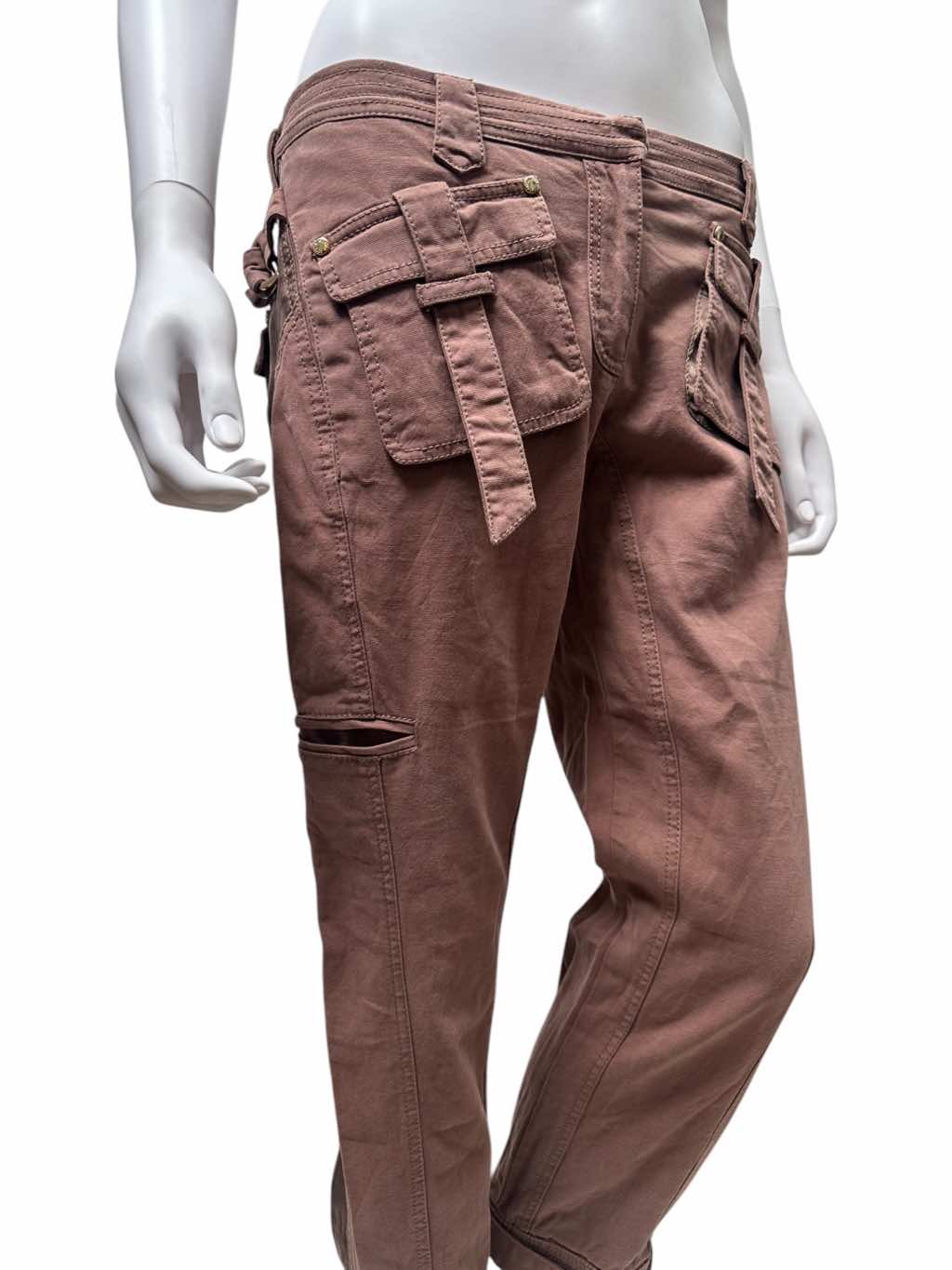 Roberto Cavalli Bondage Burgundy Pants - Image 10