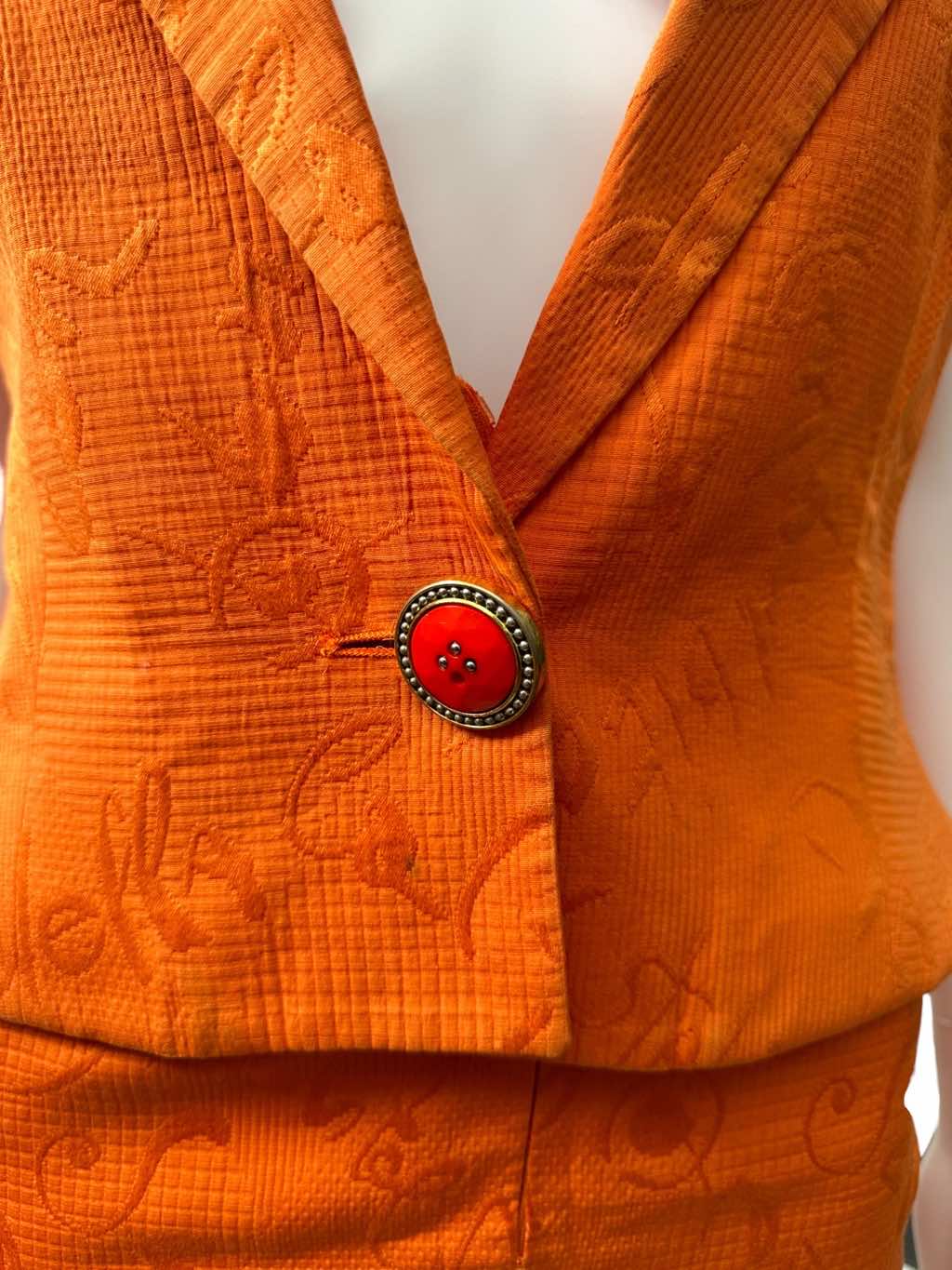 Gianfranco Ferré Orange Letter Pattern Tailleur - Detail 2