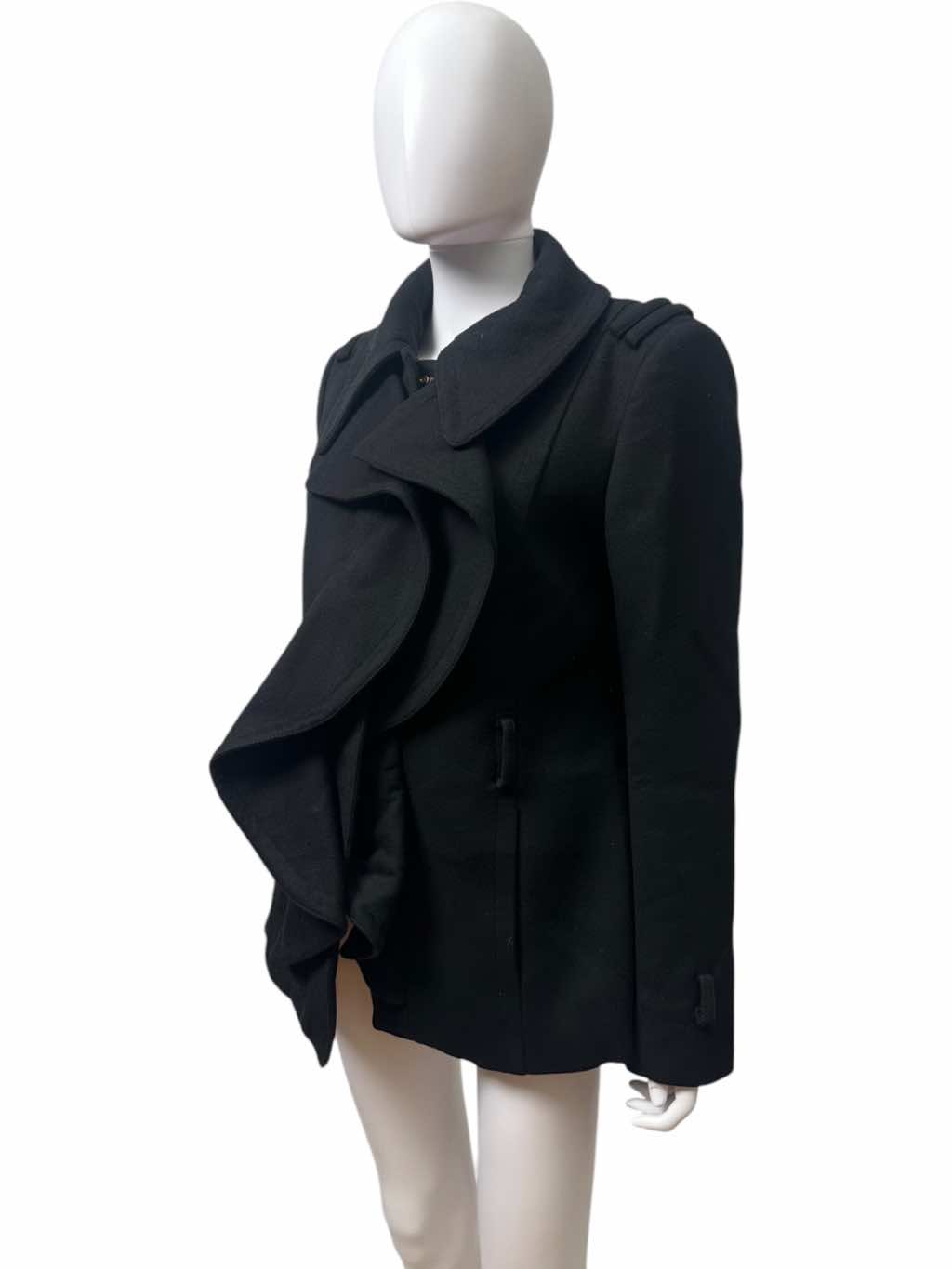 Roberto Cavalli Chiffon Black Jacket with Gold Buttons - Back view