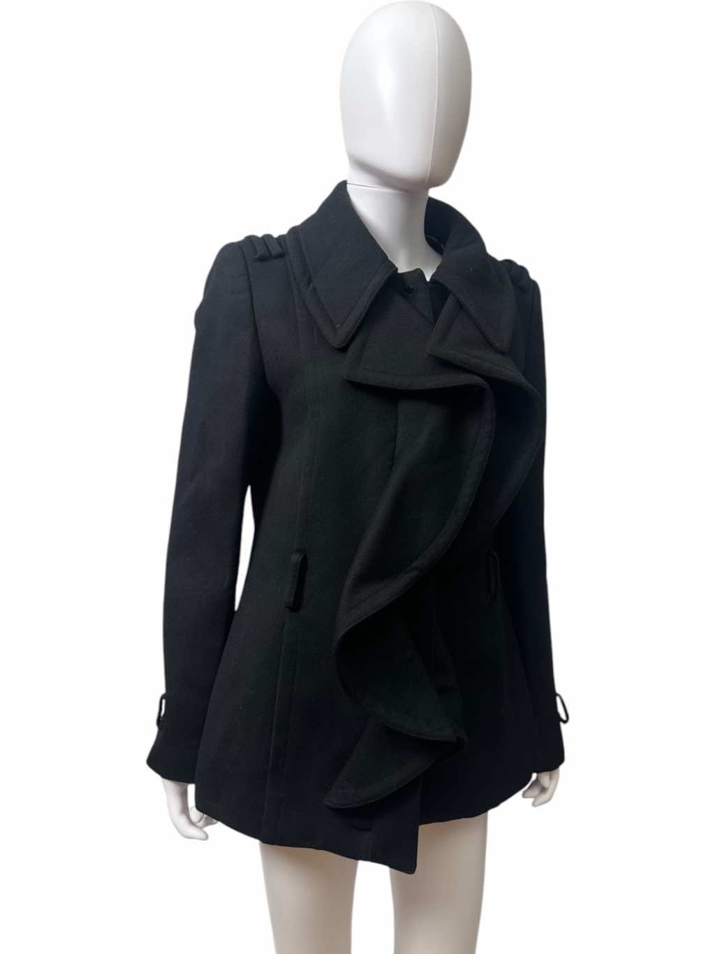 Roberto Cavalli Chiffon Black Jacket with Gold Buttons - 4