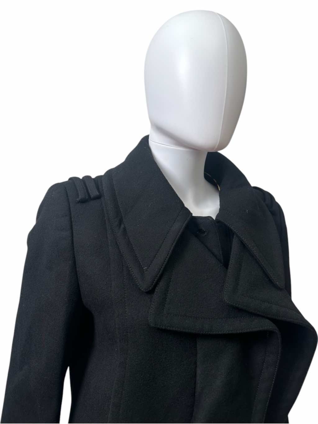 Roberto Cavalli Chiffon Black Jacket with Gold Buttons - Side view