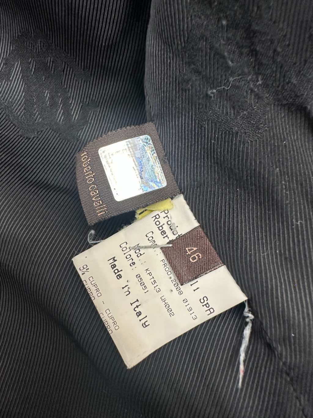 Roberto Cavalli Chiffon Black Jacket with Gold Buttons - Image 10