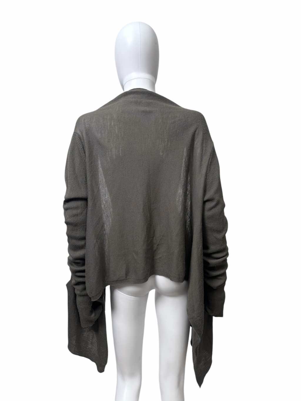 Rick Owens TUNGSTEN Brown Holed Cardigan - Image 6
