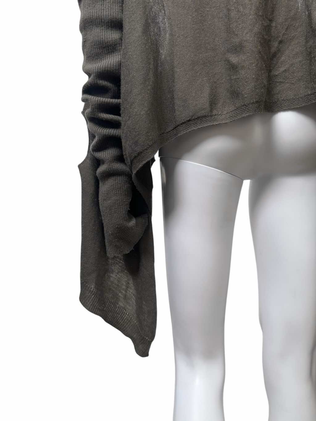 Rick Owens TUNGSTEN Brown Holed Cardigan - Image 10