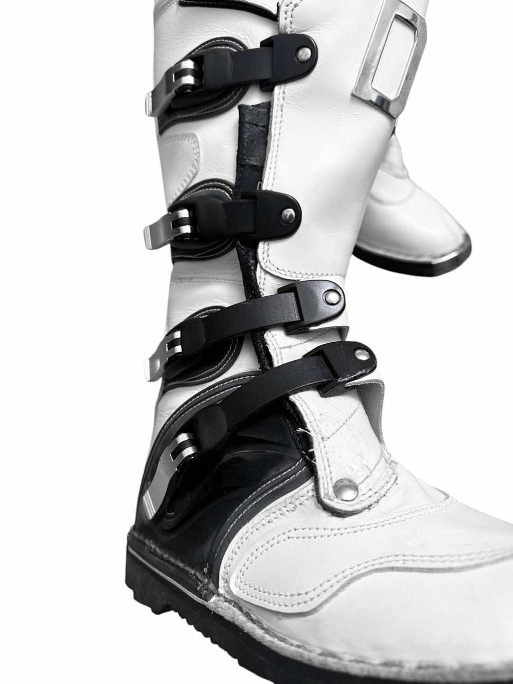 Dolce & Gabbana Moto Cross White Boots - Image 6