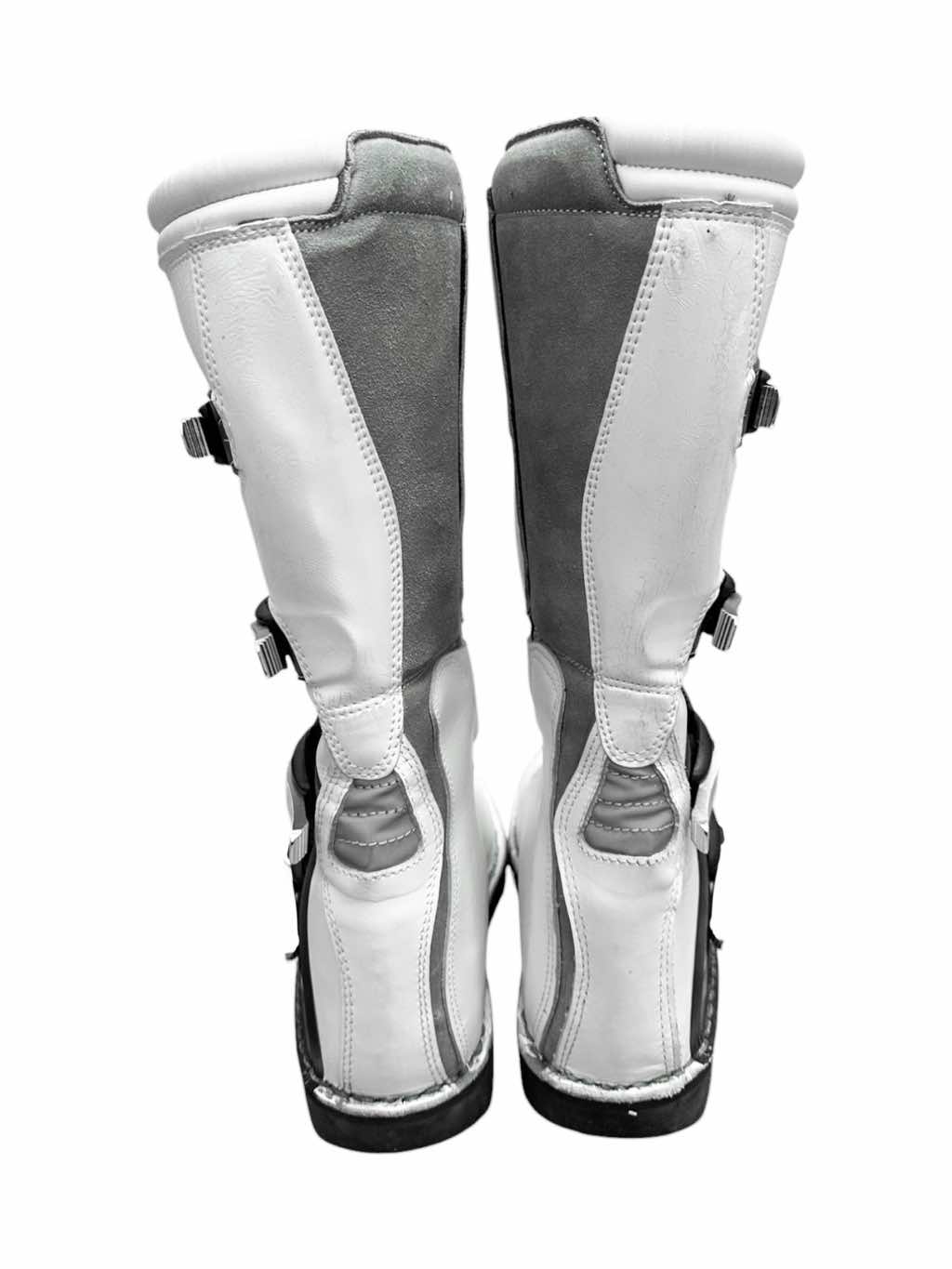 Dolce & Gabbana Moto Cross White Boots - 4