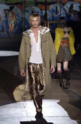 Roberto Cavalli Double Layered Fur Brown Parka - Back view