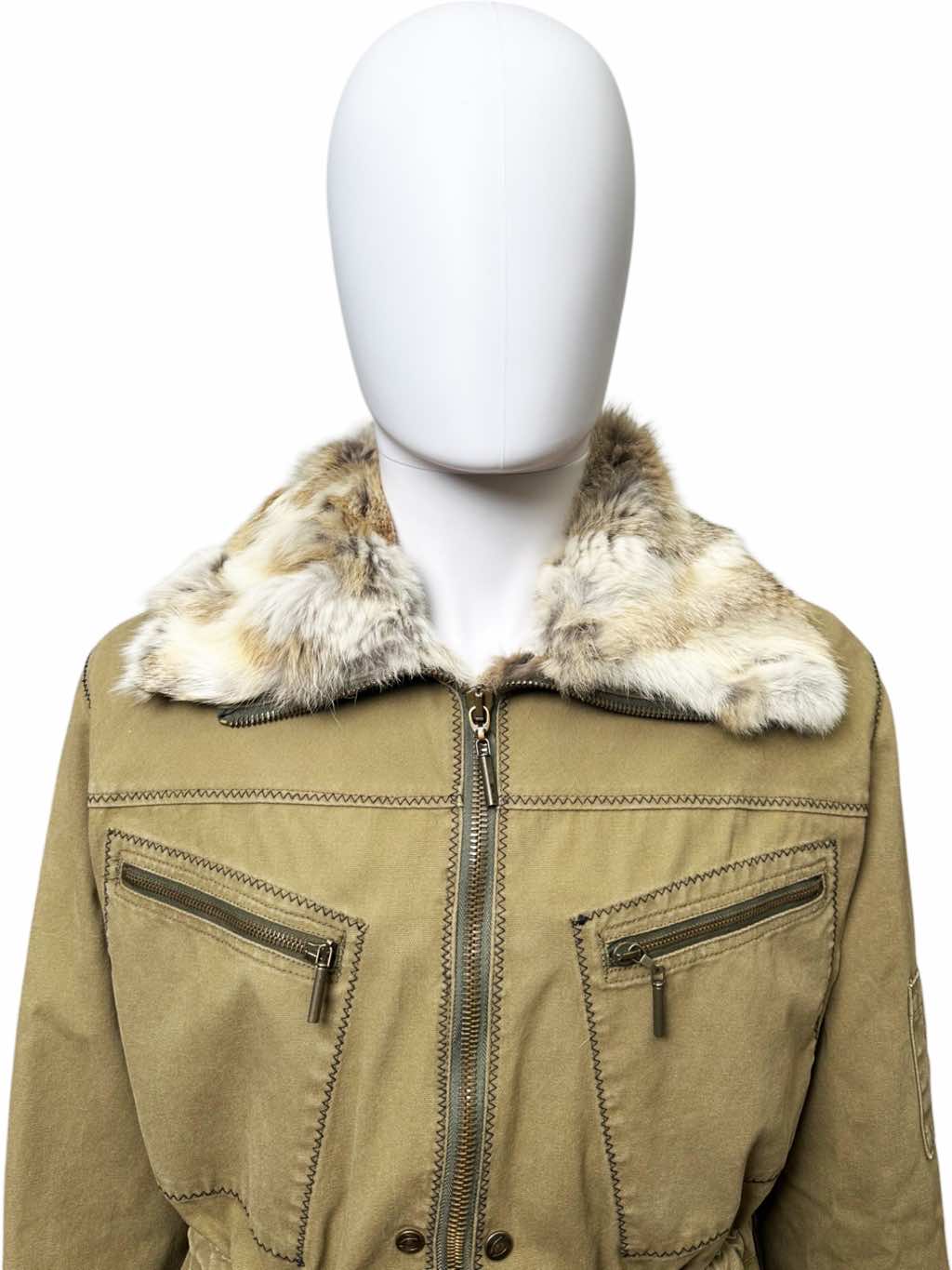 Roberto Cavalli Double Layered Fur Brown Parka - Detail 1